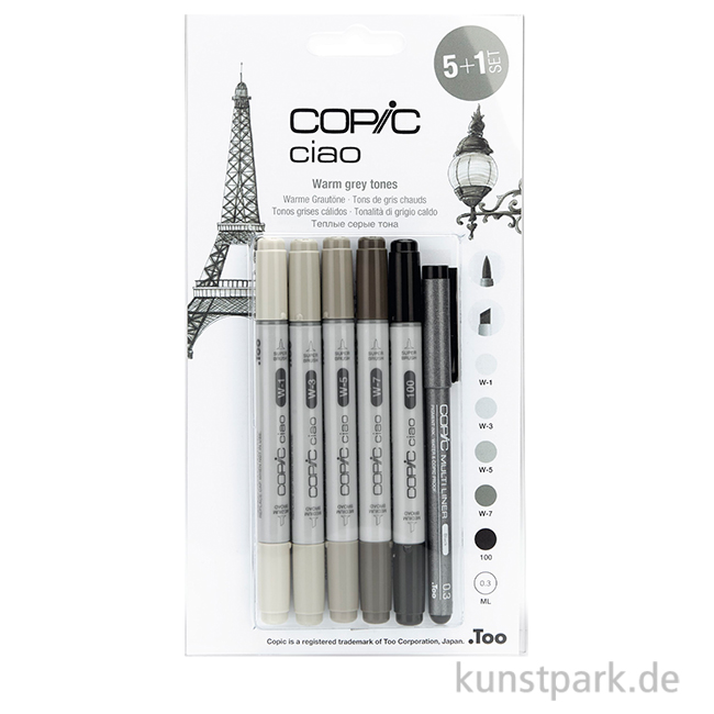 Artikelbild 1 des Artikels “COPIC ciao Set 5+1 - Warme Grautöne “