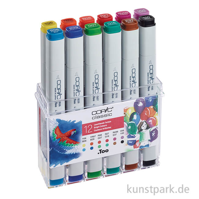 Artikelbild 1 des Artikels “COPIC Marker Set 12er - Leuchtende Farben “