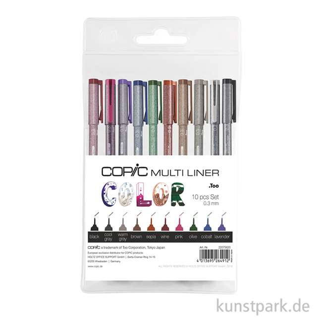 Artikelbild 1 des Artikels “COPIC Multiliner Set Color - 10 Farben 0,3 mm “