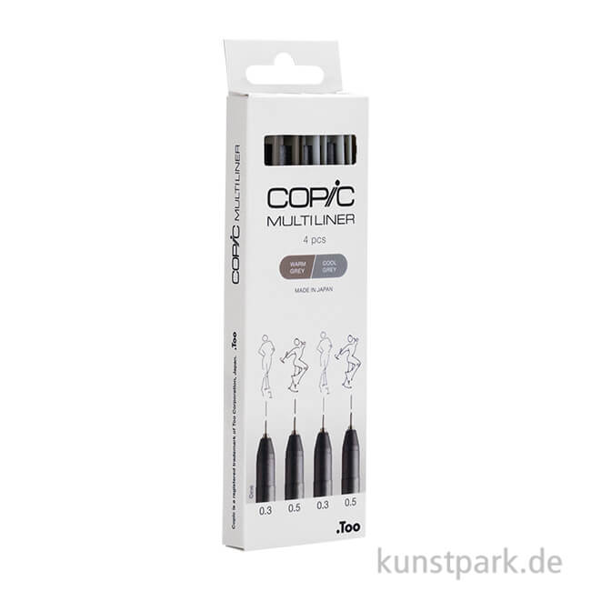 Artikelbild 1 des Artikels “COPIC Multiliner Set - Grautöne, 2 Strichstärken, 0,3-0,5 mm “