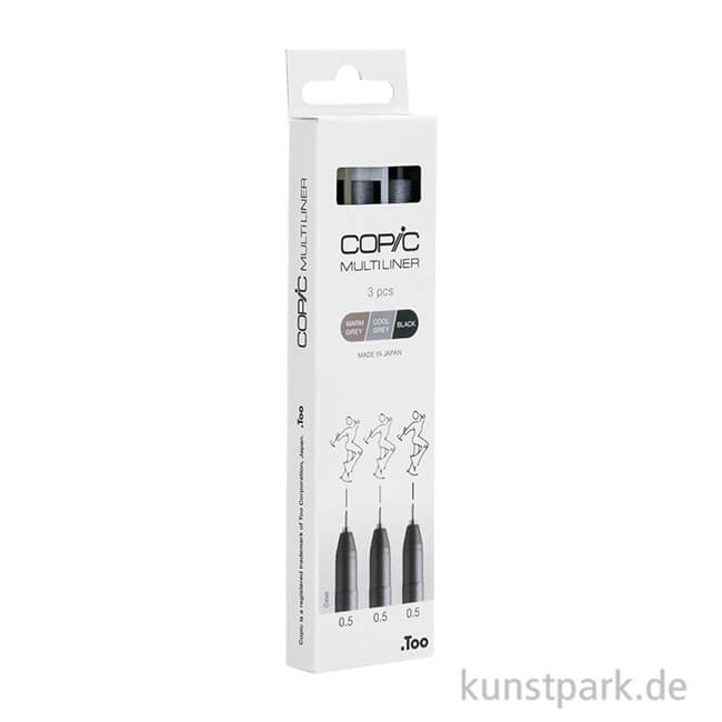Artikelbild 1 des Artikels “COPIC Multiliner Set - Grautöne + Schwarz, 0,5 mm “