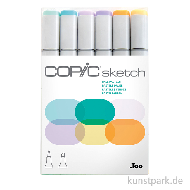 Artikelbild 1 des Artikels “COPIC Sketch Set - Pale Pastels, 6 Marker “