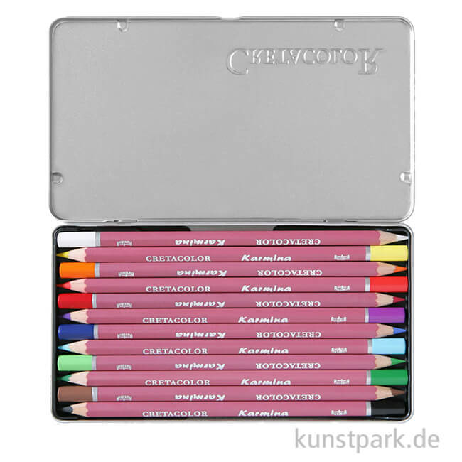 Artikelbild 1 des Artikels “Cretacolor KARMINA Farbstifte wasserfest - 12er Set im Metalletui “