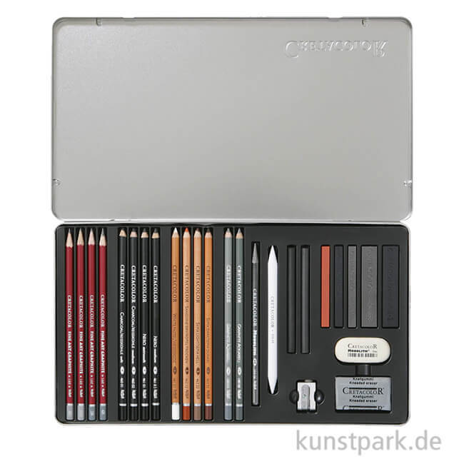 Artikelbild 1 des Artikels “Cretacolor Teachers Choice - 26 teiliges Zeichenset im Metalletui “