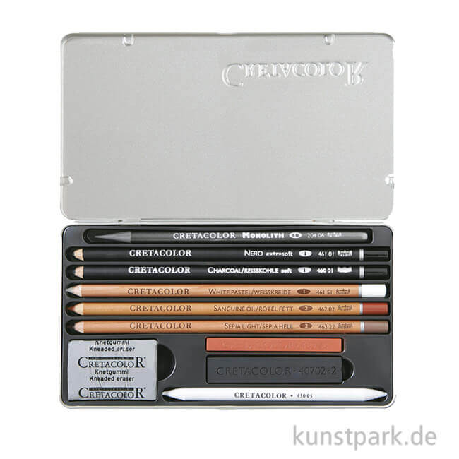 Artikelbild 1 des Artikels “Cretacolor ARTINO - 10 teiliges Skizzierset im Metalletui “