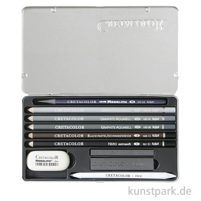 Artikelbild 1 des Artikels “Cretacolor ARTINO Graphite, Metalletui 10 teiliges Graphitset “