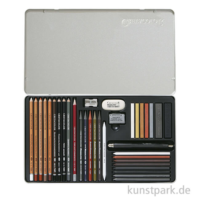 Artikelbild 1 des Artikels “Cretacolor ULTIMO - 35 teiliges großes Zeichenset im Metalletui “