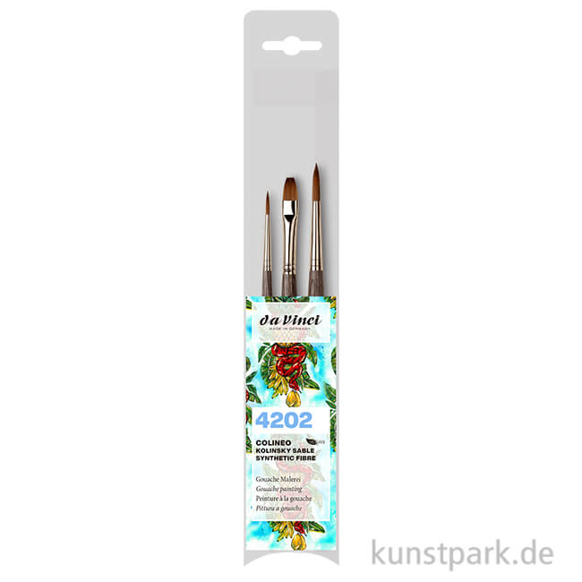 Artikelbild 1 des Artikels “da Vinci COLINEO - Gouache Malpinsel Set mit 3 Pinseln “