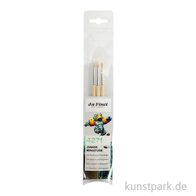 Artikelbild 1 des Artikels “da Vinci JUNIOR Miniatur Pinselset mit 3 Pinseln “