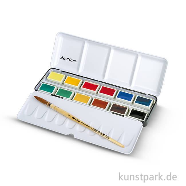 Artikelbild 1 des Artikels “da Vinci Leonardo Aquarellkasten mit 12 ganzen Näpfchen & Pinsel “