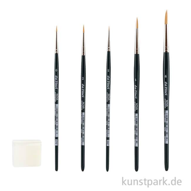 Artikelbild 1 des Artikels “da Vinci NOVA Aquarellpinsel Set mit 5 Pinseln und Kernseife “