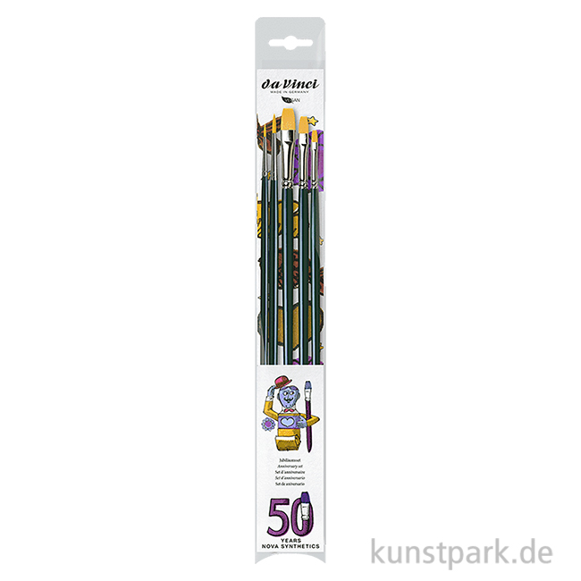 Artikelbild 1 des Artikels “da Vinci NOVA Pinsel Jubiläumsset, 5 Synthetikpinsel für Acryl + Öl “