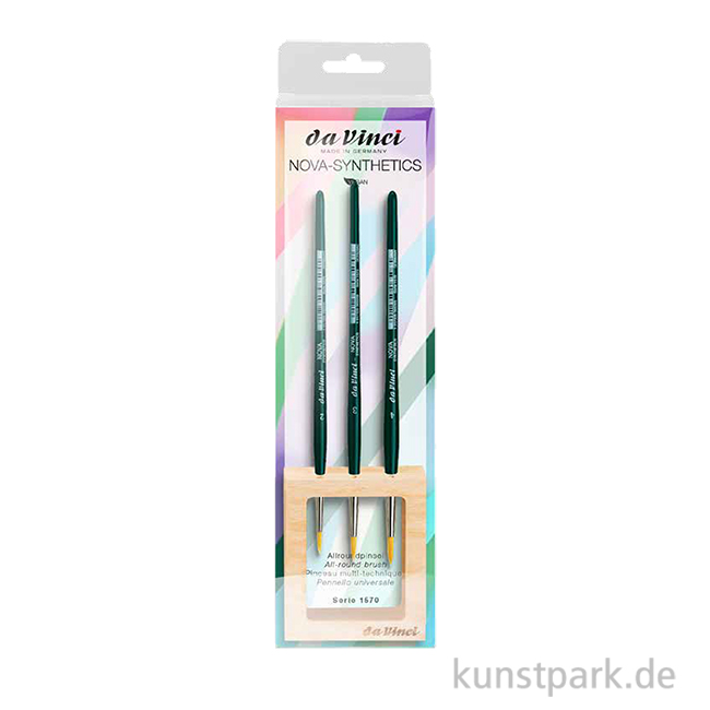 Artikelbild 1 des Artikels “da Vinci NOVA Pinselset, 3 Allroundpinsel im Holzständer “