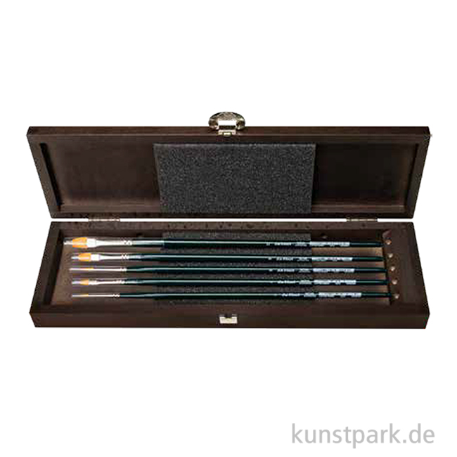 Artikelbild 1 des Artikels “da Vinci NOVA Pinselset, Holzbox mit 5 Öl- und Acrylpinseln “