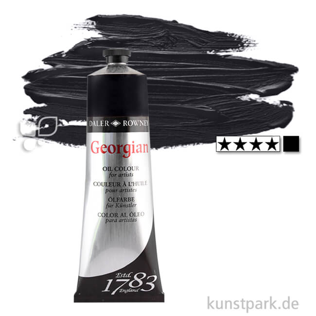 Artikelbild 1 des Artikels “Daler-Rowney GEORGIAN Ölfarben 225 ml | 034 Elfenbeinschwarz“
