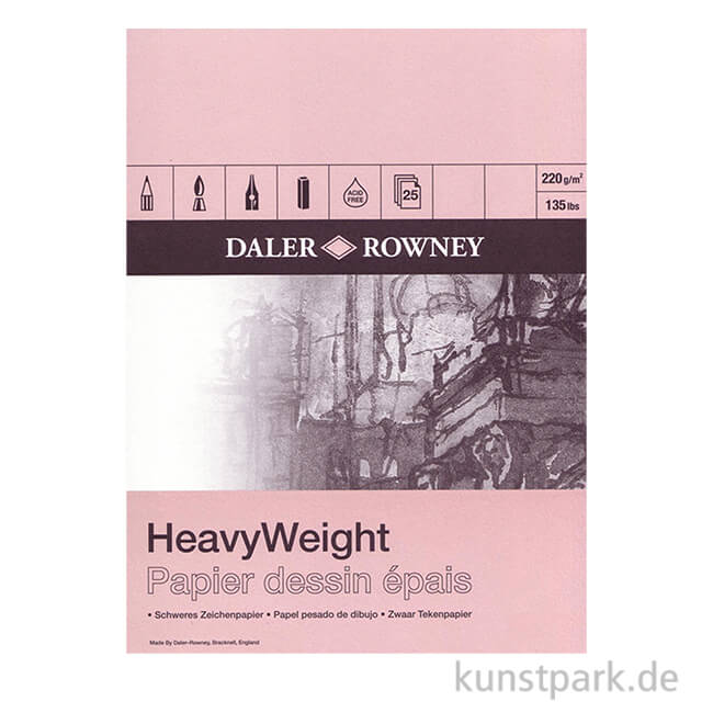 Artikelbild 1 des Artikels “Daler-Rowney Zeichenblock HEAVY, 25 Blatt, 220g DIN A3“
