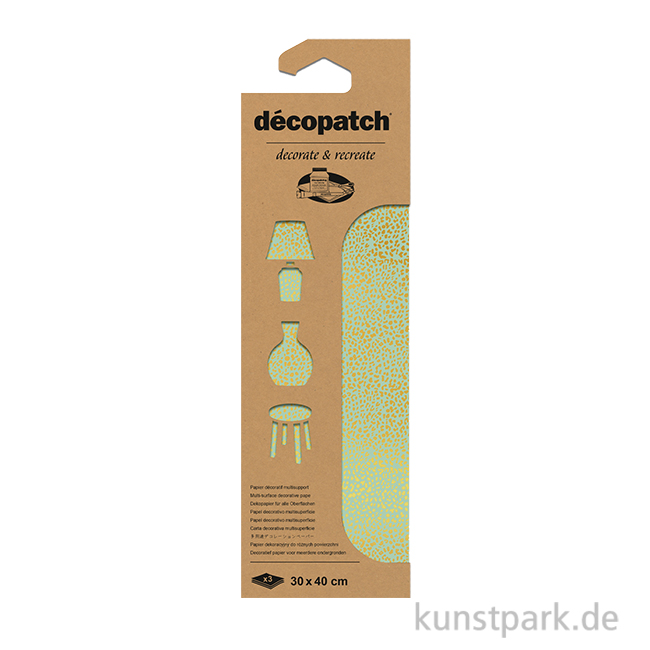 Artikelbild 1 des Artikels “DECOPATCH Papier 870 Muster Gold-Grün, 3 Stück “