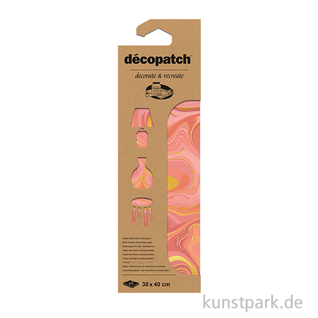 Artikelbild 1 des Artikels “DECOPATCH Papier 941 Marmor Gold-Rot, 3 Stück “