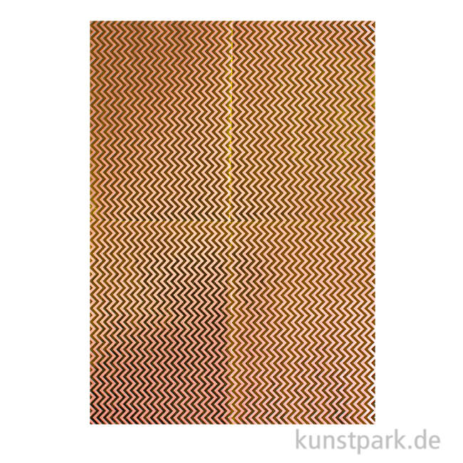 Artikelbild 1 des Artikels “Decoupage Papier - Metallisch Gold Zickzack, 3 Stück “
