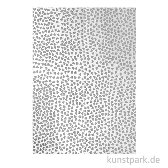 Artikelbild 1 des Artikels “Decoupage Papier - Metallisch Silber Herzen, 3 Stück “