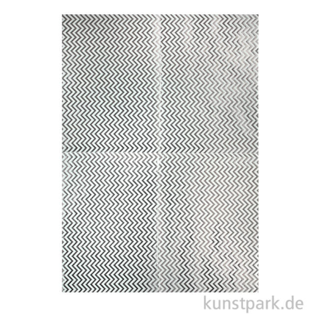 Artikelbild 1 des Artikels “Decoupage Papier - Metallisch Silber Zickzack, 3 Stück “