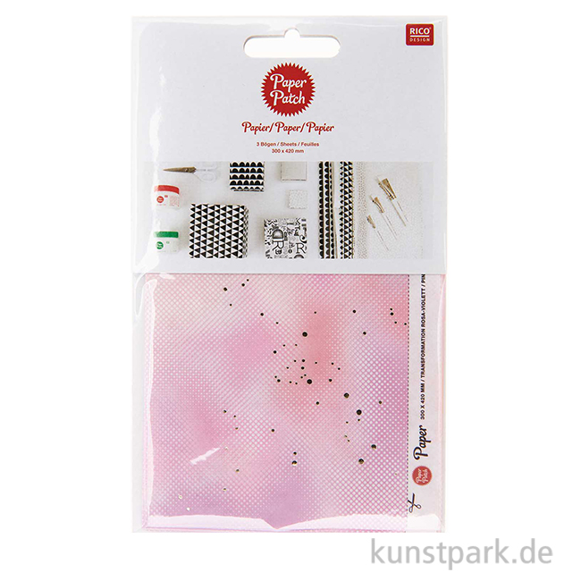 Artikelbild 1 des Artikels “Decoupage Papier - Transformation Rosa-Violett, 3 Stück “