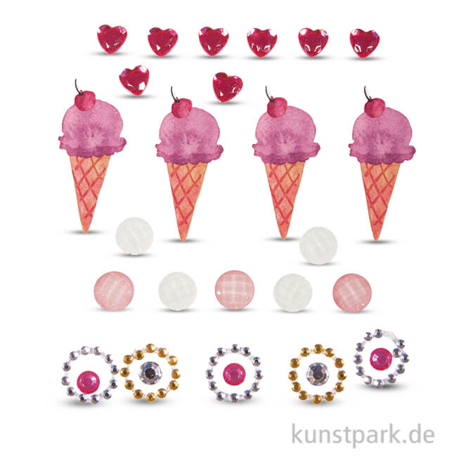Artikelbild 1 des Artikels “Deko-Sticker - Eis, 24 Stück sortiert “