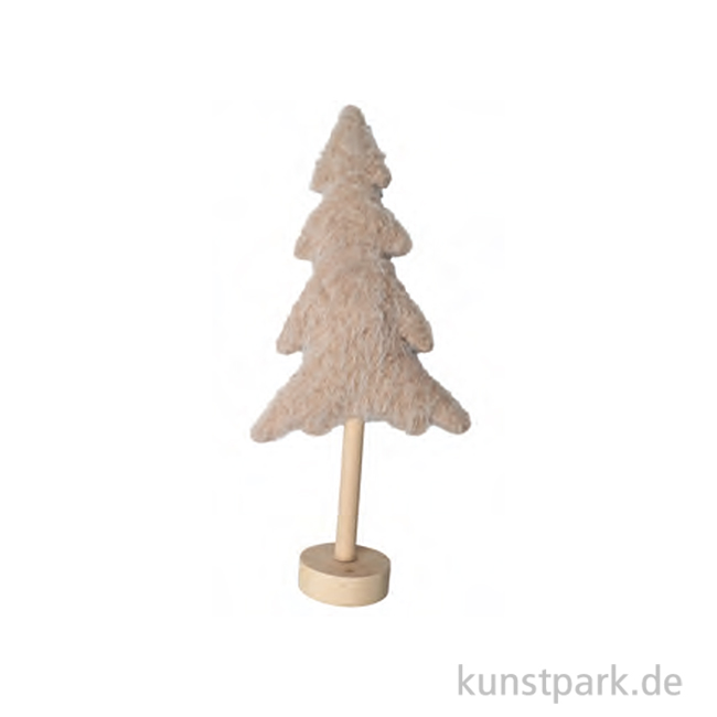Artikelbild 1 des Artikels “Deko Tannenbaum Plüsch mit Holzständer, Natur, 19 x 8 x 43 cm “