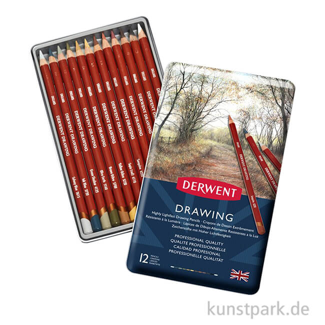 Artikelbild 1 des Artikels “Derwent DRAWING, 12 weiche Sepia-Stifte im Metalletui “