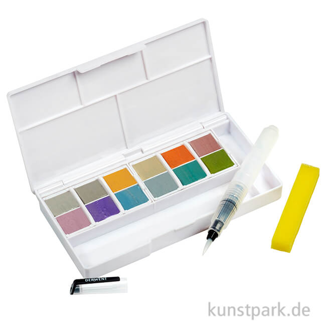Artikelbild 1 des Artikels “Derwent METALLIC Aquarellkasten mit 12 Farben und Zubehör “