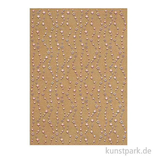 Artikelbild 1 des Artikels “Designkarton aus Kraftpapier Weihnachten, DIN A4, 250g Sterne“