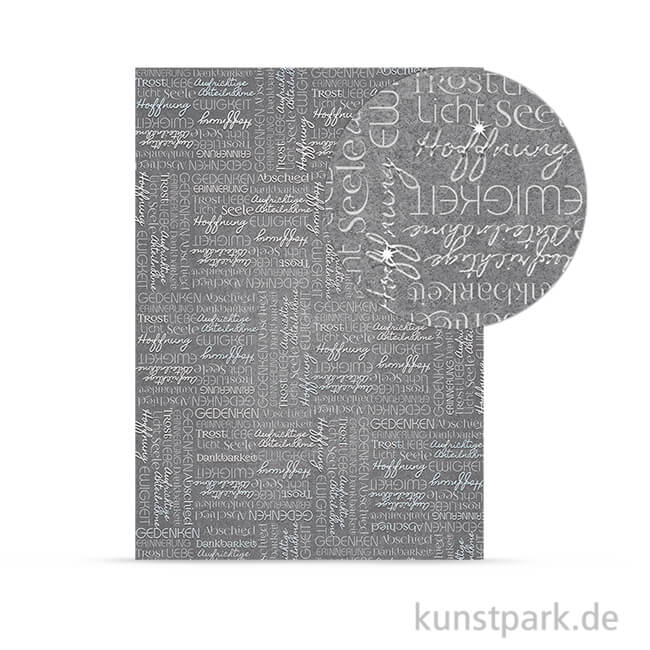 Artikelbild 1 des Artikels “Designkarton Kondolenz - Wörter, DIN A4, 200 g “