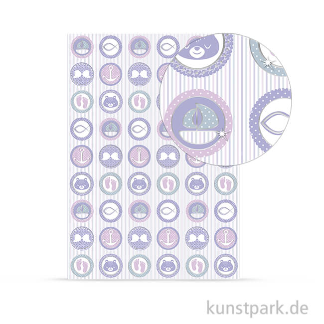 Artikelbild 1 des Artikels “Designkarton Meine Taufe - Mädchen Symbole, DIN A4, 200 g “