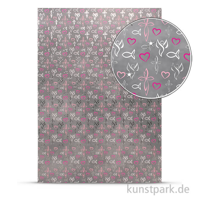 Artikelbild 1 des Artikels “Designkarton Religion - Grau-Pink, DIN A4, 200 g “