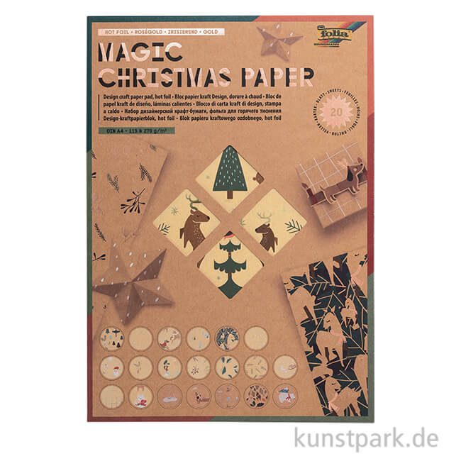 Artikelbild 1 des Artikels “Designpapier Block - Magic Christmas Paper, Kraft, DIN A4 “