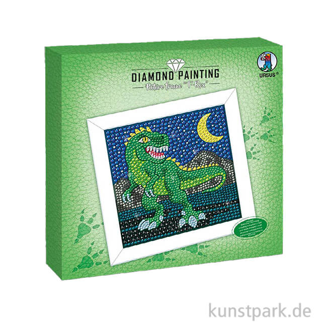 Artikelbild 1 des Artikels “Diamond Painting Set - Holz Bilderrahmen, T-Rex, 20 x 20 cm “