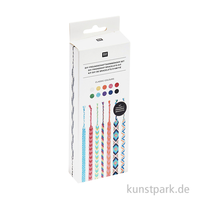 Artikelbild 1 des Artikels “DIY Freundschaftsarmbänder Set, Classic Colours, 10 x 8 m Garn “