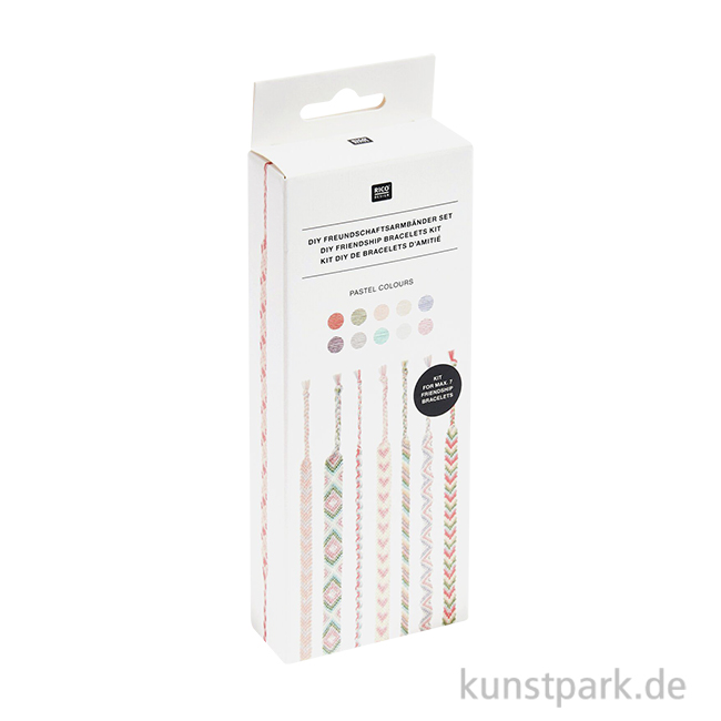 Artikelbild 1 des Artikels “DIY Freundschaftsarmbänder Set, Pastel Colours,10 x 8 m Garn “