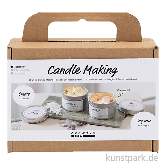 Artikelbild 1 des Artikels “DIY Set Kerzengießen - Sojawachskerzen mit Kristallen “