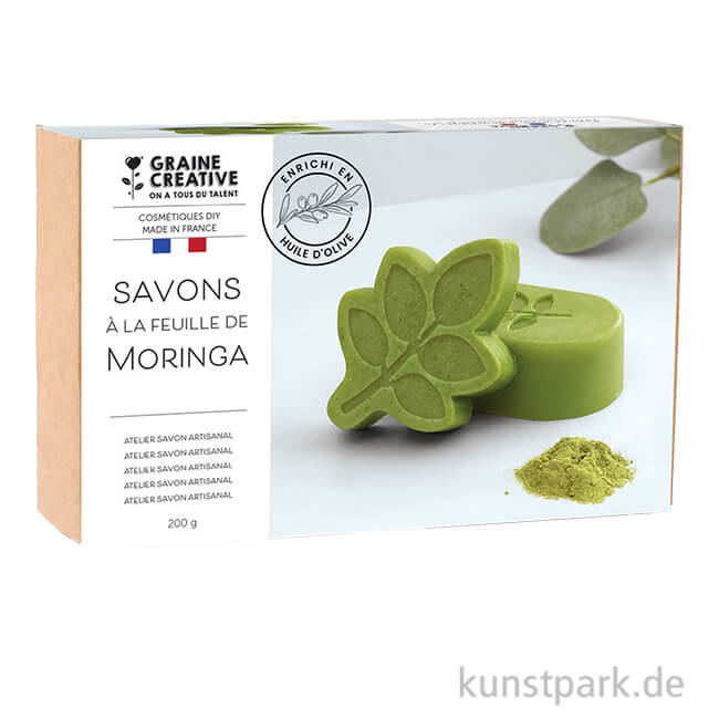 Artikelbild 1 des Artikels “DIY Set - Olivenseifen mit Moringa Blättern “