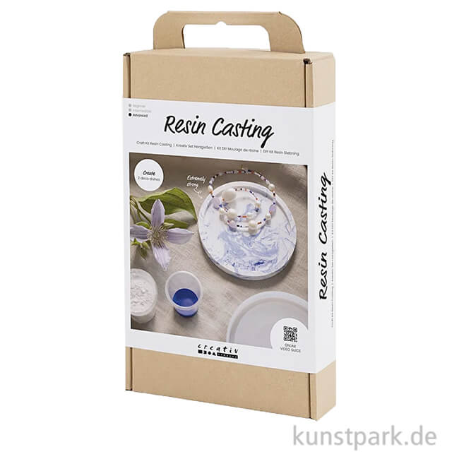 Artikelbild 1 des Artikels “DIY Set - Tablett Gießen mit Marmorierung, Blau, Weiß “
