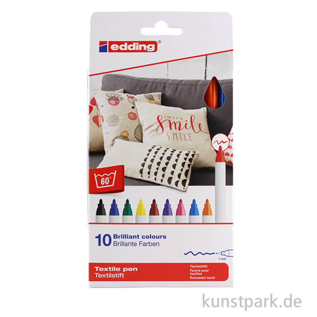 Artikelbild 1 des Artikels “edding 4600 Textil-Pen Set mit 10 Farben “