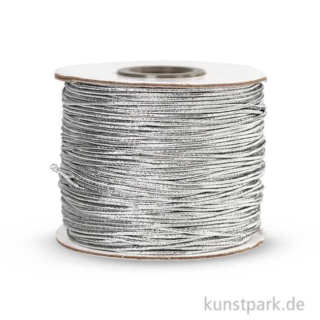 Artikelbild 1 des Artikels “Elastische Kordel - Dicke 1 mm, 100 m Silber“