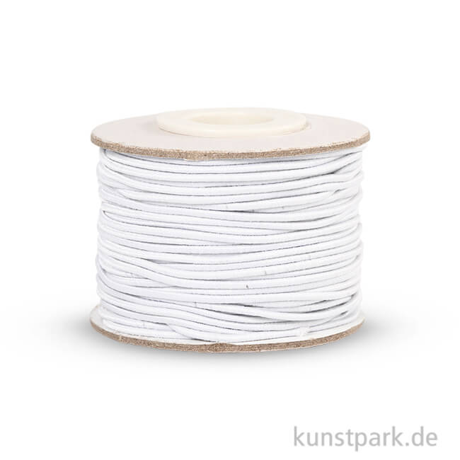 Artikelbild 1 des Artikels “Elastisches Gummiband - Dicke 1 mm, 25 m Weiß“