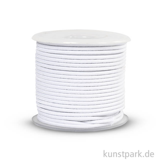 Artikelbild 1 des Artikels “Elastisches Gummiband - Dicke 2 mm, 25 m Weiß“