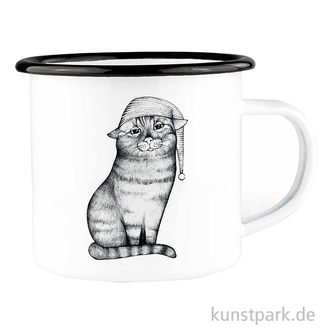 Artikelbild 1 des Artikels “Emailletasse - Gute Nacht Katze, 300 ml “