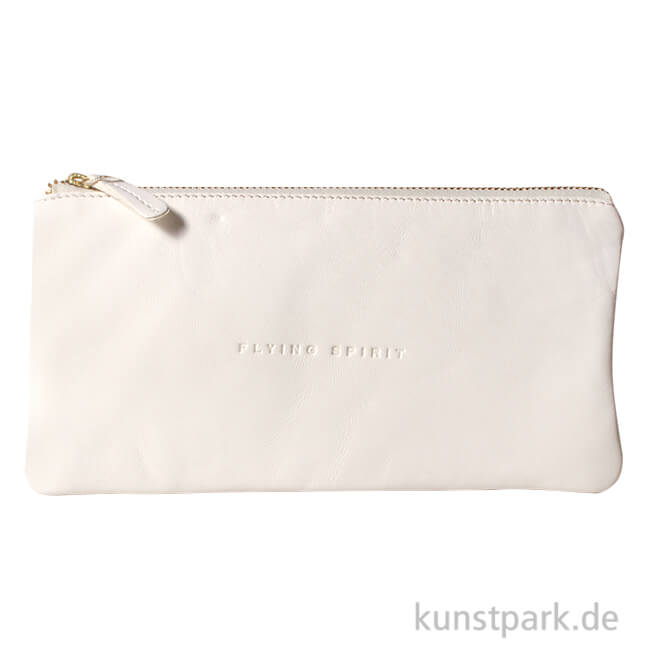 Artikelbild 1 des Artikels “Etui im Retrostyle aus Leder - Weiß, Flach “