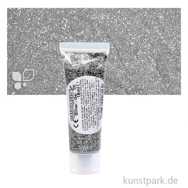 Artikelbild 1 des Artikels “Eulenspiegel Glitzer-Gel 18 ml Tube | Silber“