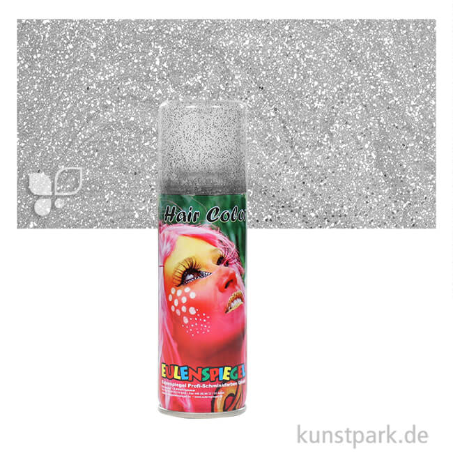 Artikelbild 1 des Artikels “Eulenspiegel Glitzer-Effekt Haarspray 125 ml Dose | Glitzer Silber“