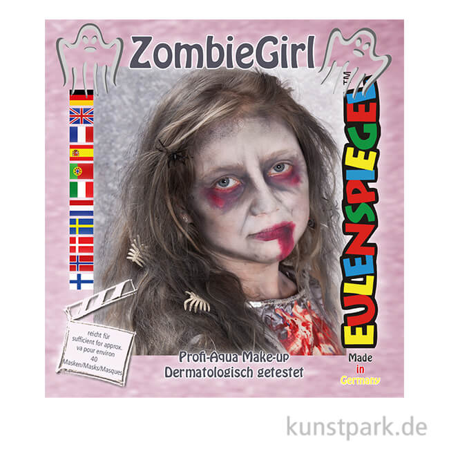 Artikelbild 1 des Artikels “Eulenspiegel Motiv-Set ZombieGirl mit 4 Farben und Zubehör “